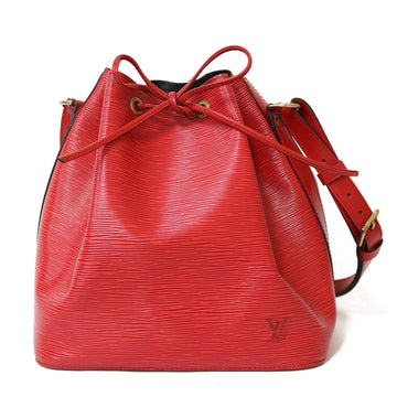 LOUIS VUITTON Epi Petit Noe M44107 Red Shoulder Bag Ladies