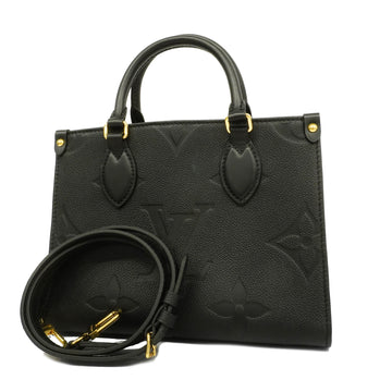 LOUIS VUITTON[3yc2478] Auth  2way Bag Monogram Implant On The Go PM M45653 Noir