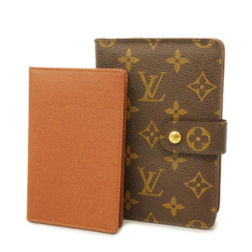 LOUIS VUITTON Wallet Monogram Porte Papier Zip M61207 Brown Men's Women's