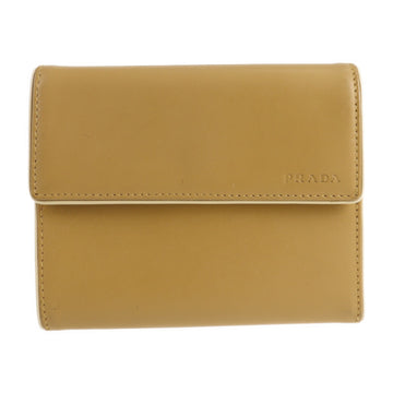 PRADA tri-fold wallet 1M0170 leather MIELE brown all