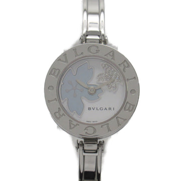 BVLGARI B-zero1 Flower Diamond Wrist Watch Wrist Watch BZ22S Quartz White Blue Blue shell Stainless Steel diamond BZ22S