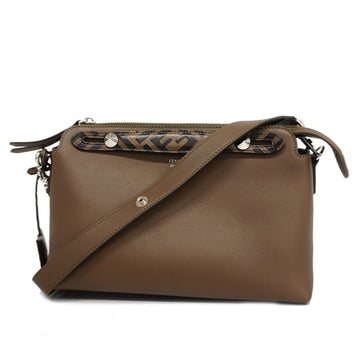 FENDIAuth  2way Bag By The Way Women's Leather Handbag,Shoulder Bag Brown