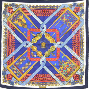 HERMES Scarf Petit Carre Silk Blue/Multicolor Women's