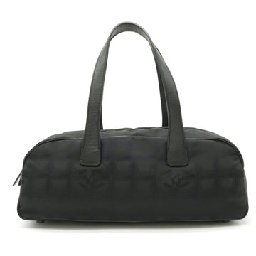 Chanel New Line Handbag Nylon Jacquard Leather Black A15828