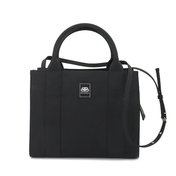BALENCIAGA Trade S 2way hand shoulder bag canvas black 620884