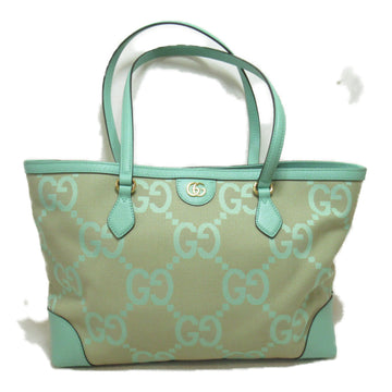 GUCCI Jumbo GG Medium Tote Bag Green Beige Mint green GG canvas 631685UKMBG9549