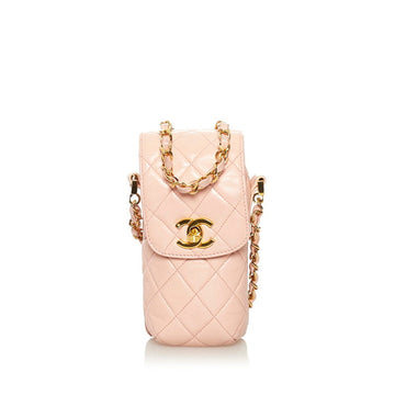 Chanel matelasse chain shoulder bag pink leather ladies CHANEL