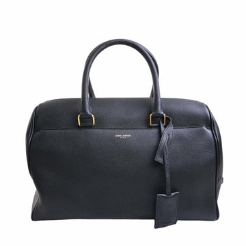 SAINT LAURENT Leather Classic Duffle Handbag 322049 Black Ladies