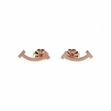 TIFFANY T smile earrings/earrings K18PG pink gold