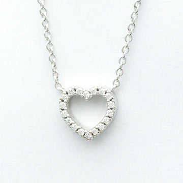 TIFFANY Metro Heart Necklace Platinum Diamond Men,Women Fashion Pendant Necklace [Silver]