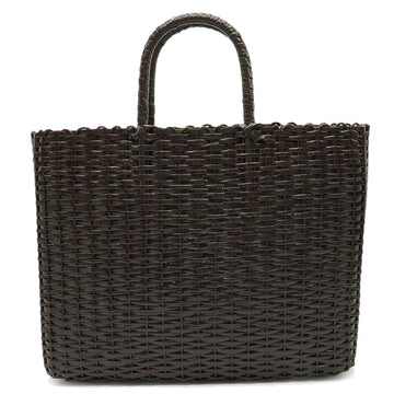 FENDI rattan bag tote handbag dark brown tea