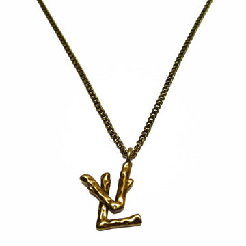 LOUIS VUITTON Necklace Pendant LV Twig Gold Metal Material MP2456