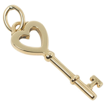 TIFFANY Heart Key Pendant Top H2.7cm 2.4g K18YG Yellow Gold &Co.