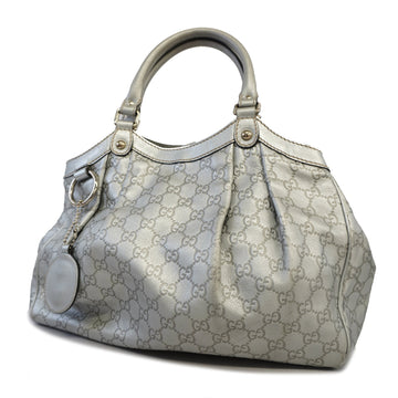Gucci tote bag Gucci sima 211944 leather silver silver Metal