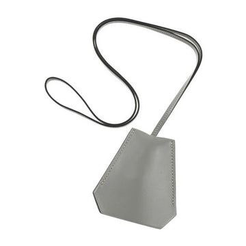 HERMES Crochette Keychain Vogalibar Gray Silver Hardware Keyring Bag Charm Necklace C engraved