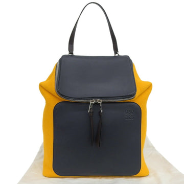 Loewe Goya backpack rucksack navy yellow