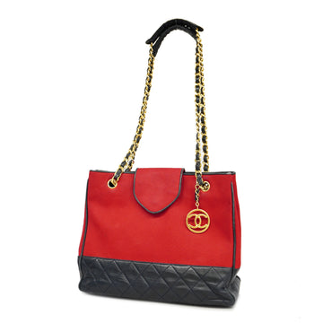 Chanel Matelasse Chain Tote Women's Leather,Canvas Shoulder Bag,Tote Bag