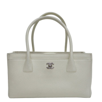 Chanel Caviar Skin Executive Tote Bag A67282 White Ladies
