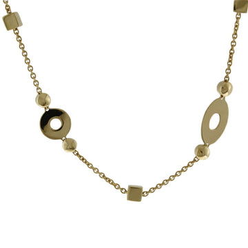 BVLGARI Lucia Open Round Oval Necklace 18K Ladies