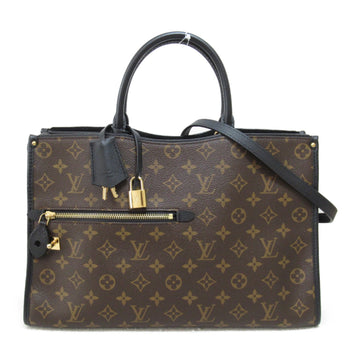 LOUIS VUITTON Popincourt MM2way Shoulder Bag Brown Black Monogram PVC coated canvas M43435