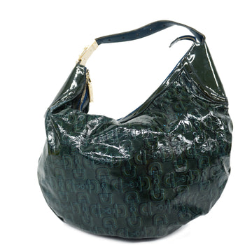 GUCCIAuth  Shoulder Bag 145764 Women's Patent Leather Khaki