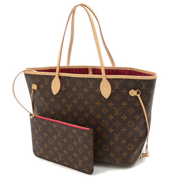 LOUIS VUITTON Monogram Neverfull MM Tote Bag with Pouch Pivoine M41178