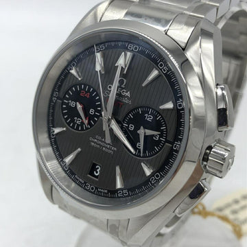OMEGA SEAMASTER AQUATERRA co-axial chronometer GMT chronograph silver watch
