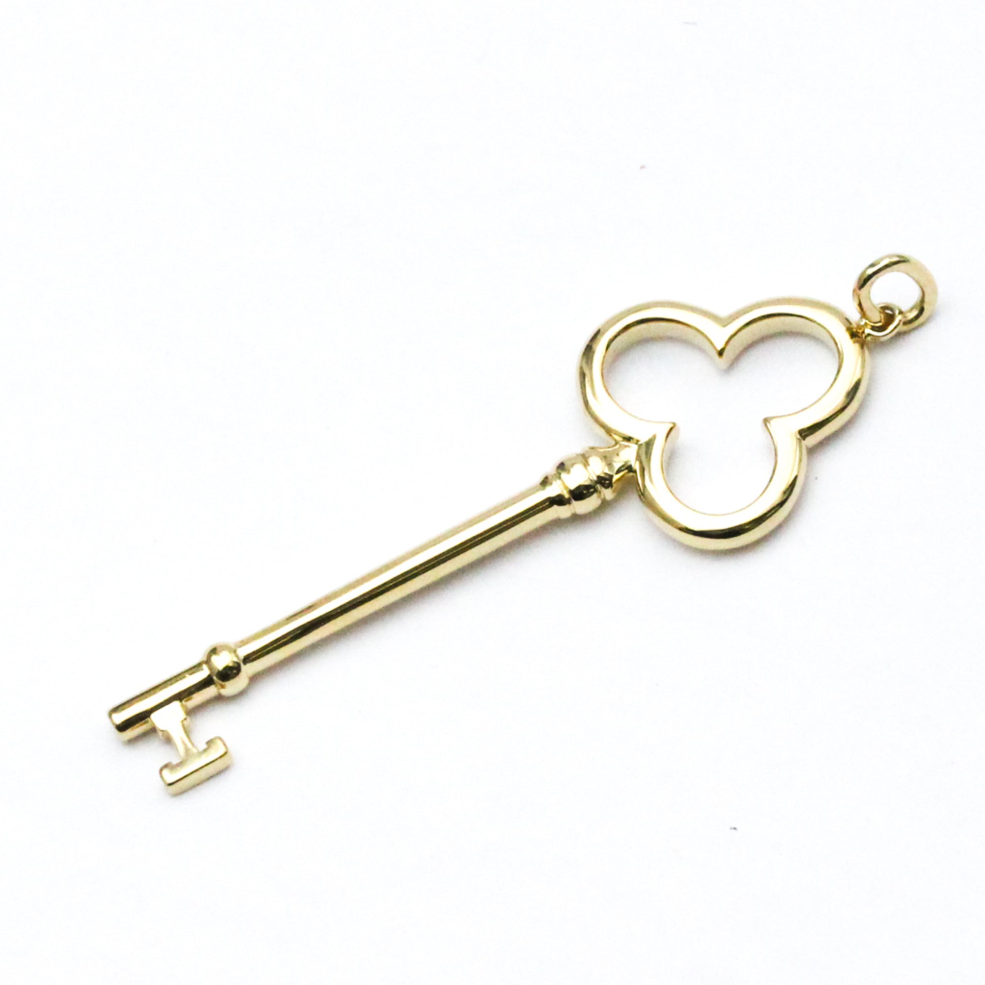 TIFFANY Trefoil Key Charm Yellow Gold 18K No Stone Men