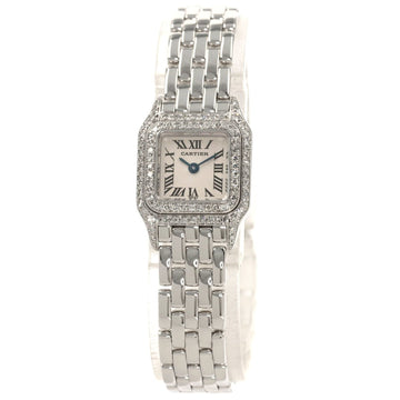 CARTIER WF3210F3 Panthere Bezel Diamond Watch K18 White Gold/K18WG/Diamond Women's