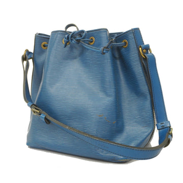 LOUIS VUITTON Epi Petit Noe Shoulder Bag Bicolor Black Blue M44152