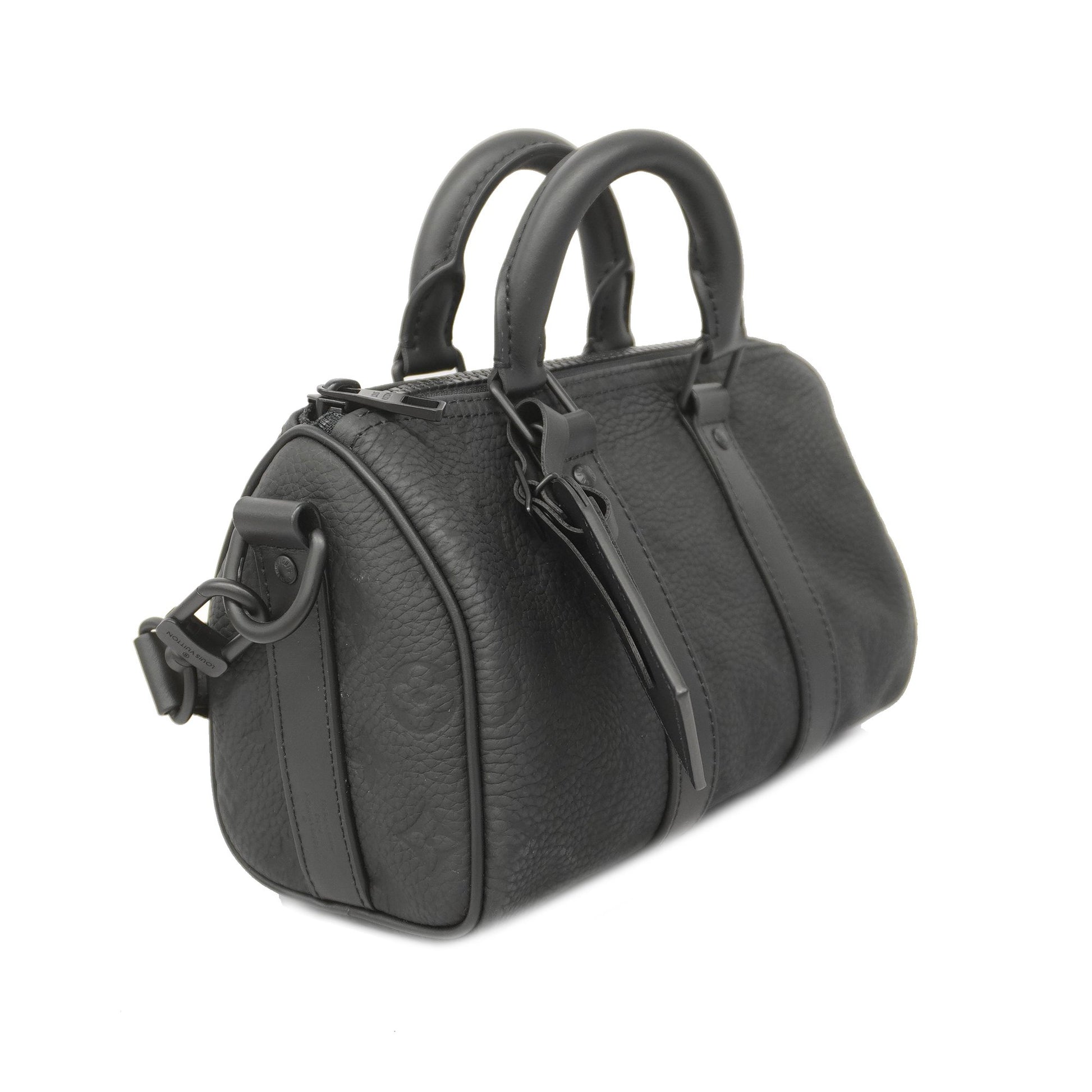 Louis Vuitton Keepall Bandouliere 25 Noir M20900 Taurillon Leather  w/Accessoires