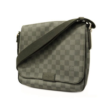 LOUIS VUITTONAuth  Damier Graphite District PM N41260 Men's Shoulder Bag