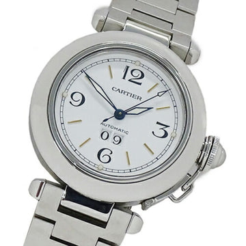 CARTIER Watch Boys Pasha C Big Date Automatic Winding AT Stainless Steel SS W31055M7 Silver White Polished