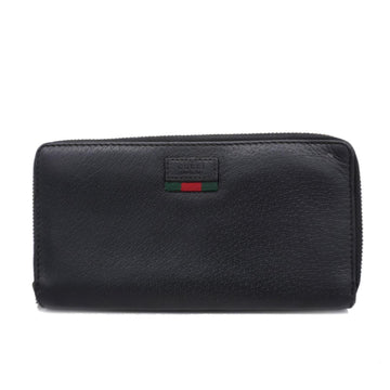 GUCCI long wallet Sherry line 435298 0416 leather black men women