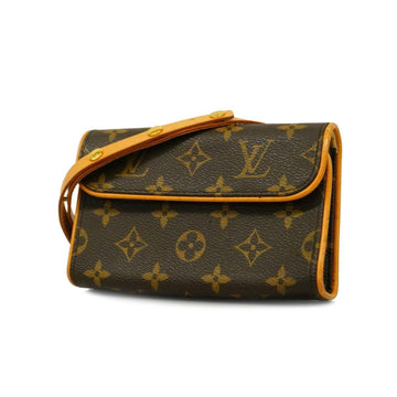 LOUIS VUITTON Waist Bag Monogram Pochette Florentine M51855 Brown Ladies