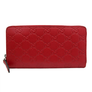 GUCCIssima AVEL 307987 GG Leather Long Wallet [bi-fold] Red Color