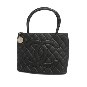 CHANELAuth  Reprint Tote Women's Caviar Leather Tote Bag Black