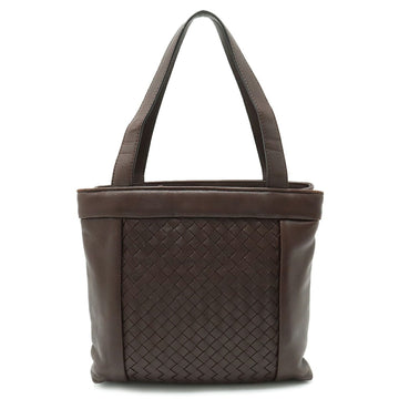 BOTTEGA VENETA Intrecciato Tote Bag Handbag Leather Dark Brown