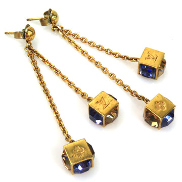 Louis Vuitton Earrings Boucle d'Reil Pandan Gamble Gold x Purple Yellow Metal Material Stone Women's M66059