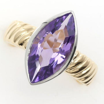 SEIKO Jewelry PT900 K18YG Ring No. 12.5 Amethyst Total Weight Approx. 6.5g