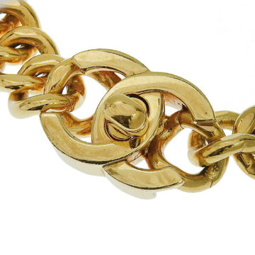 CHANEL Turnlock Coco Mark Chain Necklace Gold Women's