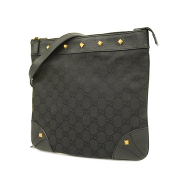 GUCCIAuth  GG Canvas 120893 Women's Shoulder Bag Black