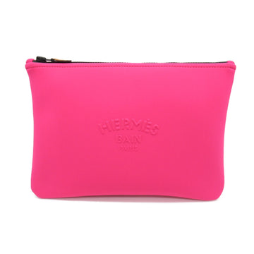 HERMES Neoban MM Pouch Pink polyamide