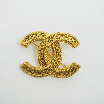CHANEL Coco Brooch Gold Chain C Can Style