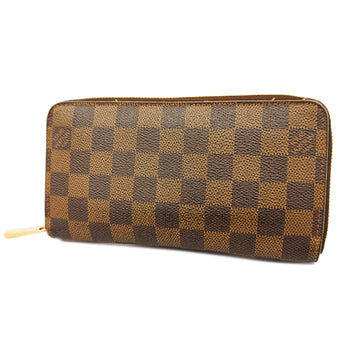 LOUIS VUITTONAuth  Damier Zippy Wallet N60015 Men,Women,Unisex Long Wallet