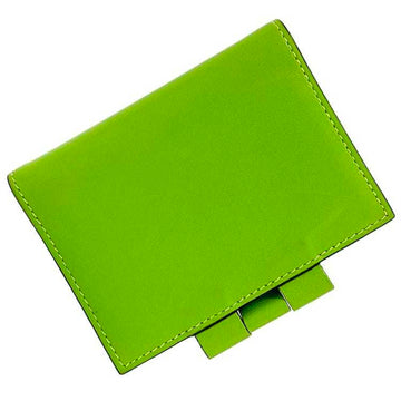 HERMES Notebook Cover Agenda PM Green Leather D Engraved  Size Soft