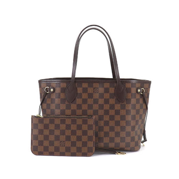 Louis Vuitton Damier Neverfull PM Tote Bag Brown N41359 Gold Hardware Monogram