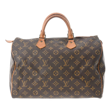 LOUIS VUITTON Monogram Speedy 35 Brown M41524 Women's Canvas Handbag