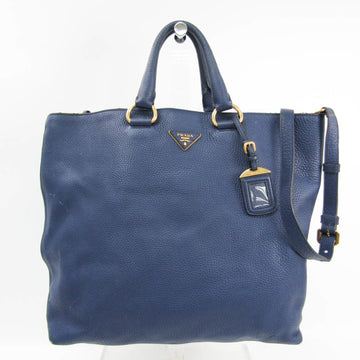 Prada VIT.DAINO BN1713 Women's Leather Shoulder Bag,Tote Bag Royal Blue