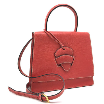 Loewe shoulder bag 2way hand Barcelona leather red ladies LOEWE